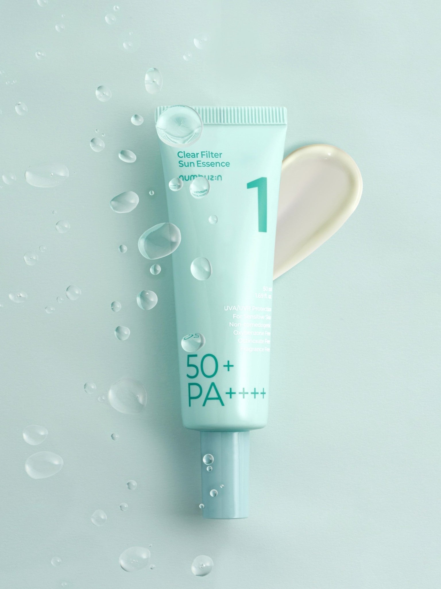 numbuzin pure full calming water sunscreen texture