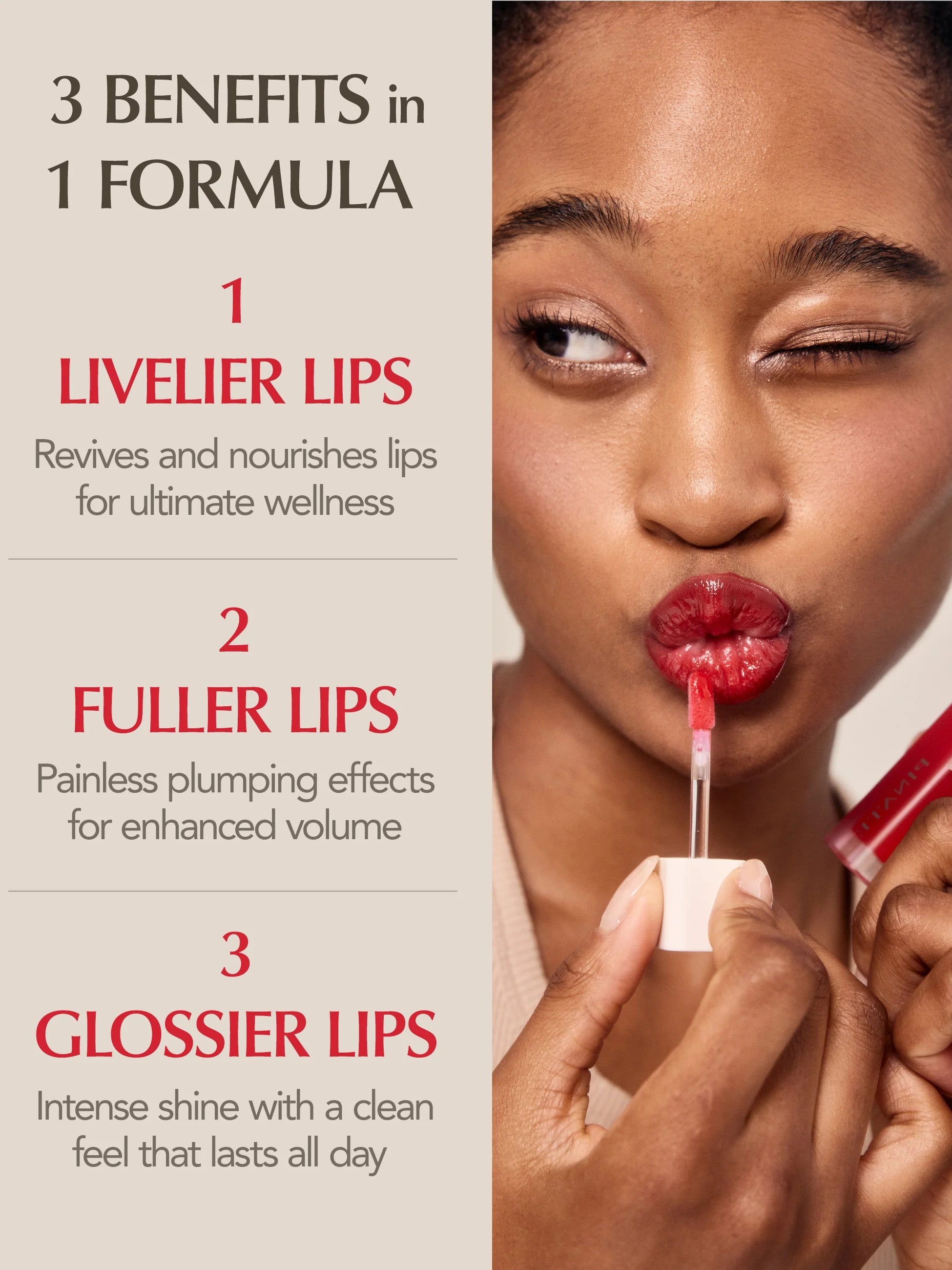 pinate natural bloom lip oil serum red camellia texture