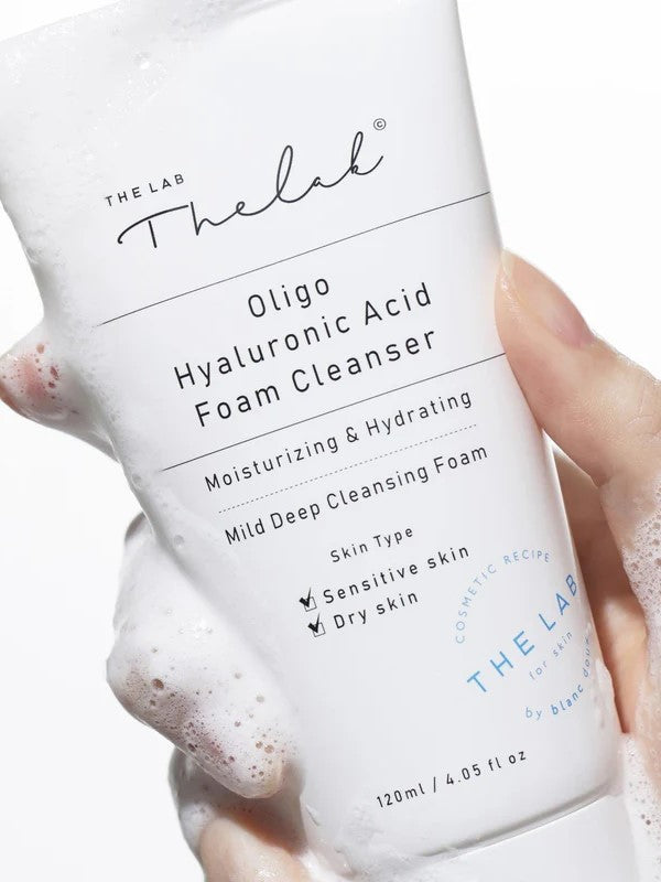 the lab by blanc doux oligo hyaluronic acid foam cleanser texture