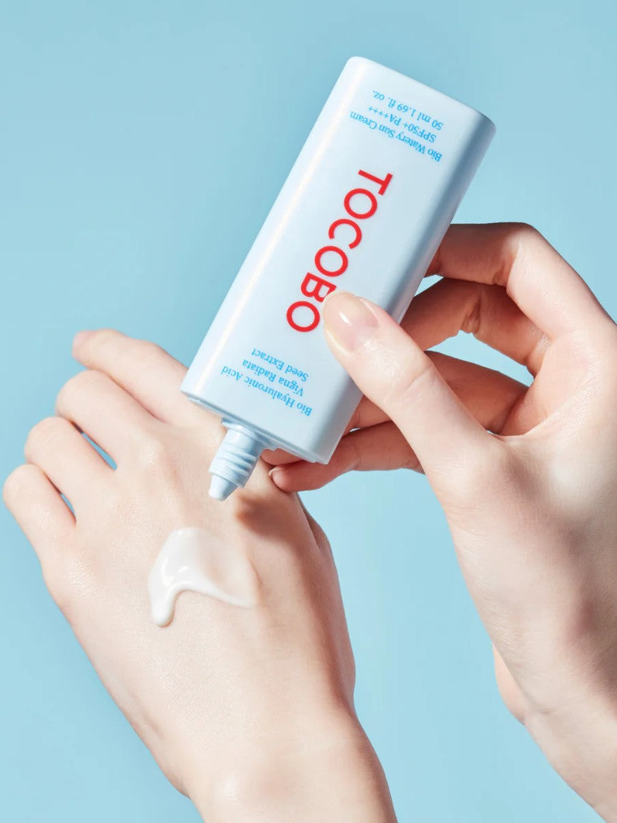 tocobo bio watery sun cream texture