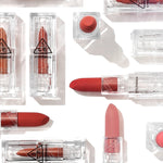 3CE Soft Matte Lipstick collection with sleek, modern packaging and a trendy, fashionable design.
