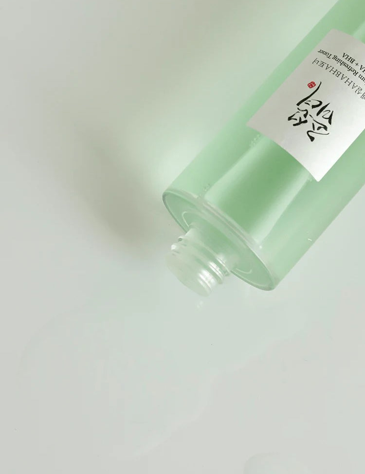 beauty of joseon green plum refreshing toner aha bha texture