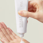 needly panthenol water gel cream texture with hands