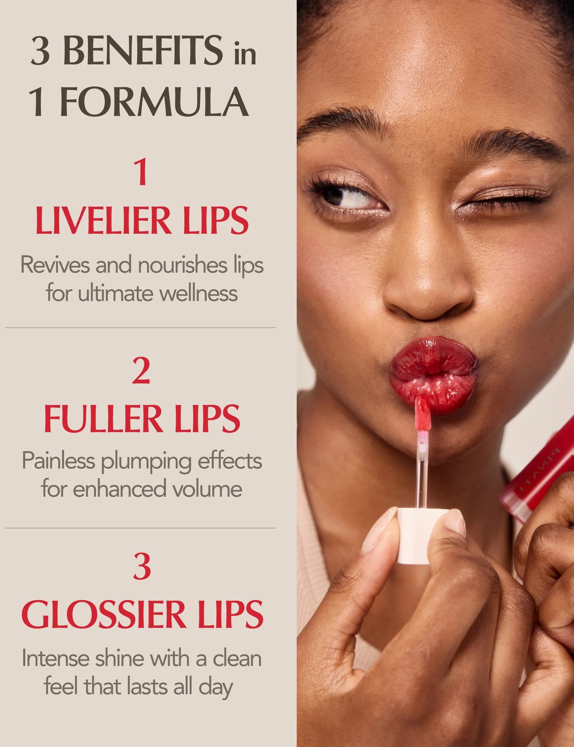 pinate natural bloom lip oil serum red camellia texture