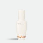 A sleek white bottle of Sulwhasoo First Care Activating Serum VI features elegant orange branding against a gray background.
