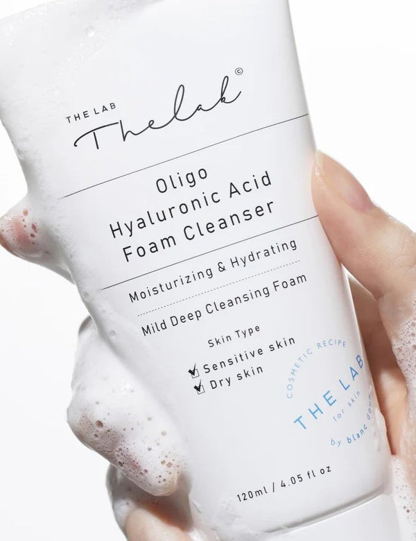 the lab by blanc doux oligo hyaluronic acid foam cleanser texture