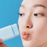 tocobo cotton soft sun stick model texture